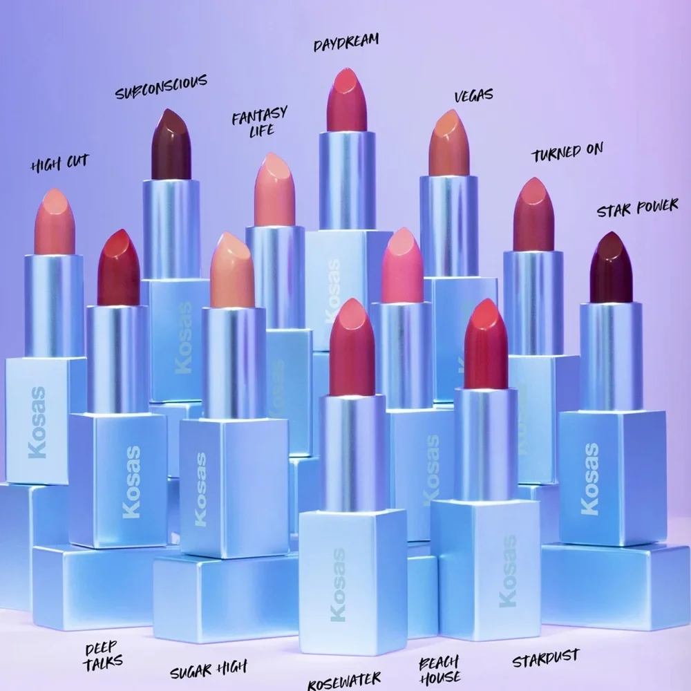 Kosas Weightless Lip Color Nourishing Satin Lipstick Fantasy Life neut baby pink